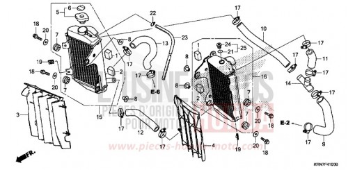 RADIATEUR CRF250RG de 2016